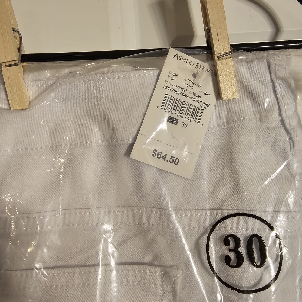 Ashley Stewart Crisp White Trousers